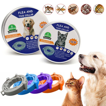 Natural Anti-Mosquito Pet Collar – Adjustable Flea & Tick Protection for Dogs & Cats