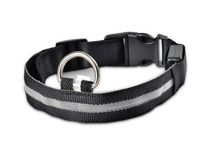 LED Glow Pet Safety Collar – Adjustable Rechargeable Night Collar for Dogs & Cats