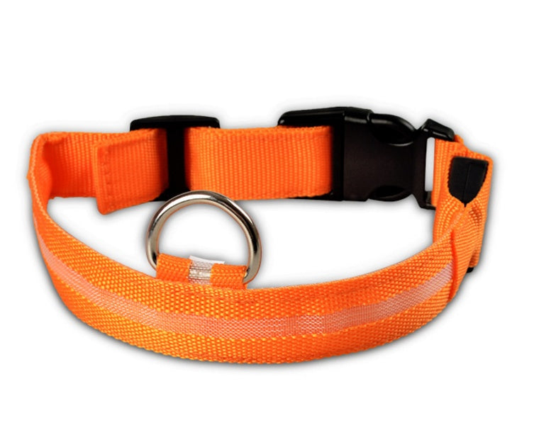 LED Glow Pet Safety Collar – Adjustable Rechargeable Night Collar for Dogs & Cats