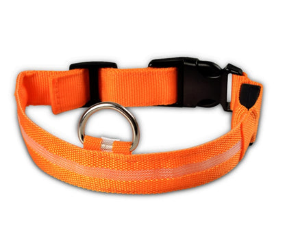 LED Glow Pet Safety Collar – Adjustable Rechargeable Night Collar for Dogs & Cats