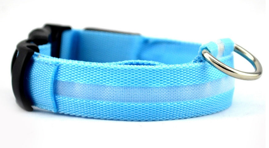 LED Glow Pet Safety Collar – Adjustable Rechargeable Night Collar for Dogs & Cats