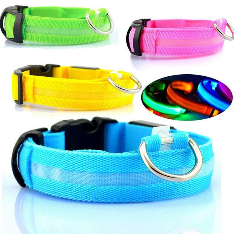 LED Glow Pet Safety Collar – Adjustable Rechargeable Night Collar for Dogs & Cats