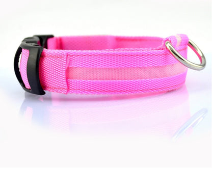 LED Glow Pet Safety Collar – Adjustable Rechargeable Night Collar for Dogs & Cats