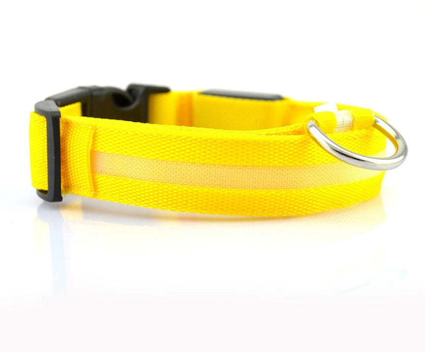 LED Glow Pet Safety Collar – Adjustable Rechargeable Night Collar for Dogs & Cats