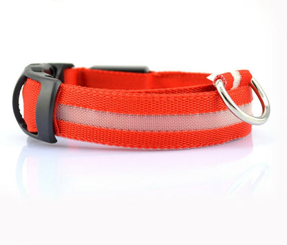LED Glow Pet Safety Collar – Adjustable Rechargeable Night Collar for Dogs & Cats